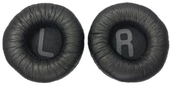 Orecchini di riserva per cuffie wireless, cuffie di riserva per cuffie over-ear, pelle morbida, nera.