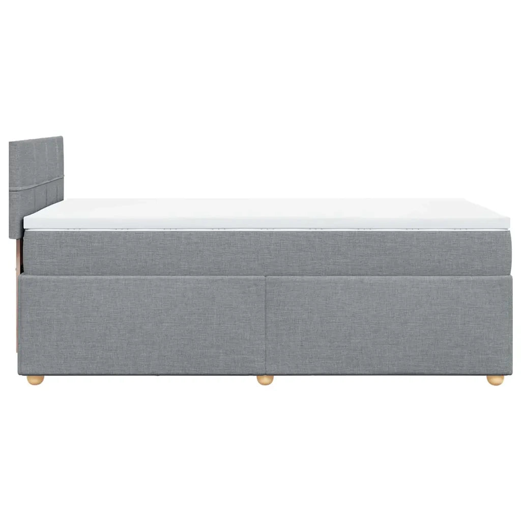 Giroletto a Molle con Materasso Grigio Chiaro 80x200 cm Tessuto 3286507