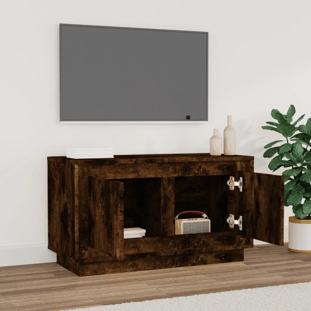 Mobile TV | Armadietto TV | Mobile Porta TV Rovere Fumo 80x35x45 cm in Legno Multistrato