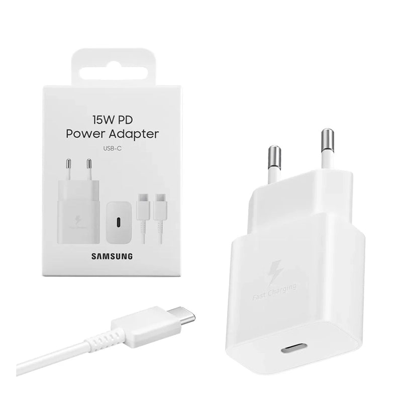 SAMSUNG FAST EP-T2510XWEGEU - ALIMENTATORE 25W USB-C WHITE + CAVO 1M