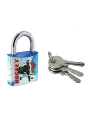 Lucchetto Palestra Sport Hockey, acciaio, interno, arco in acciaio, 30 mm, 3 chiavi – THIRARD