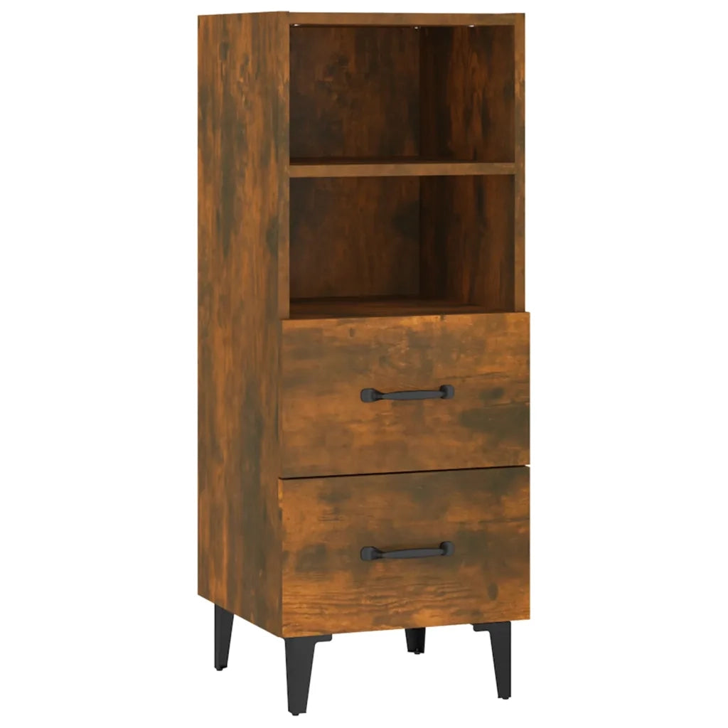 Credenza | Madia | Buffet da pranzo | Armadio da pranzo Rovere Fumo 34,5x34x90 cm in Legno Multistrato