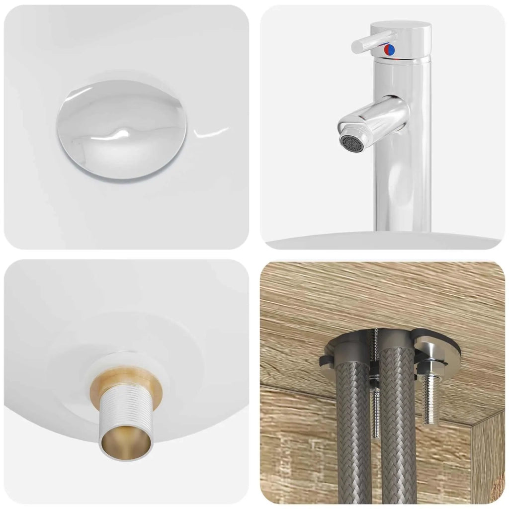Set di mobili per il bagno 4 pcs Rovere Sonoma 3406945