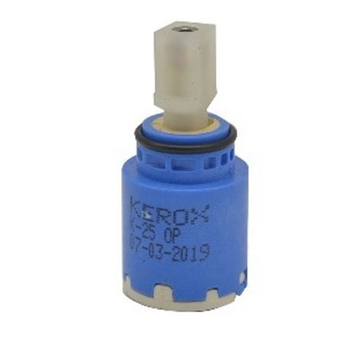 Cartuccia miscelatore diametro 25 mm con uscita laterale per rubinetti quadro 9x9 DH
