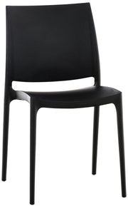 Sedia outdoor Maya impilabile nero