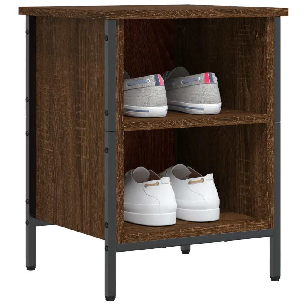 Scarpiera-Scaffale per scarpe Rovere Marrone 38x35x50 cm in Legno Multistrato