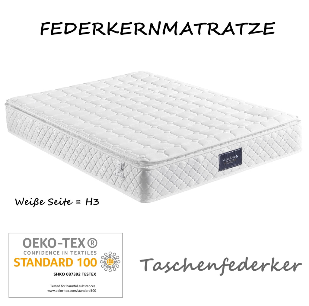 Letto matrimoniale imbottito 160x200 cm con testiera contenitore; LED; USB e prese; grigio