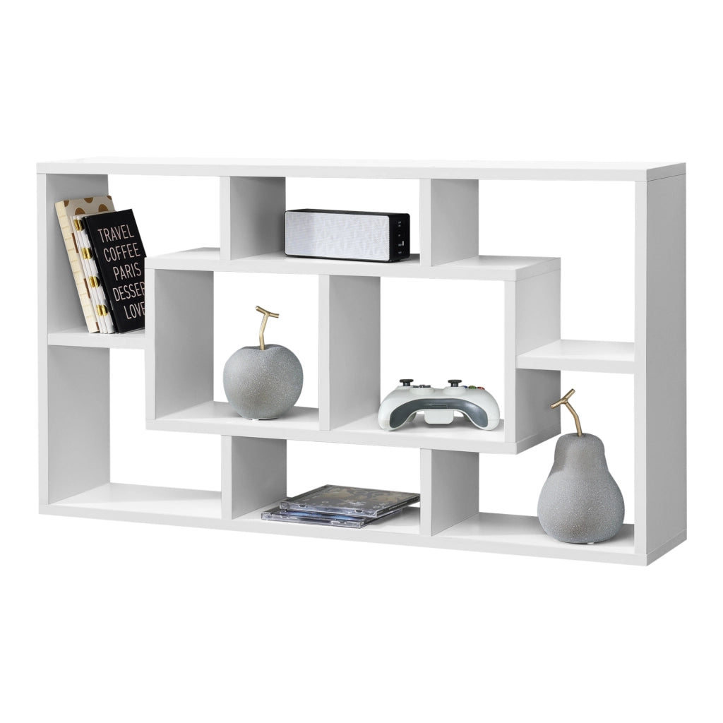 Mensola da Parete Saputit a 8 Scomparti Aperti 85 x 16 x 48 cm - Bianco [en.casa]