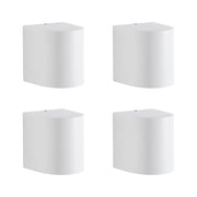 Set di 4 lampade da esterno per pareti esterne, 8 cm, in metallo e alluminio, moderne, bianco