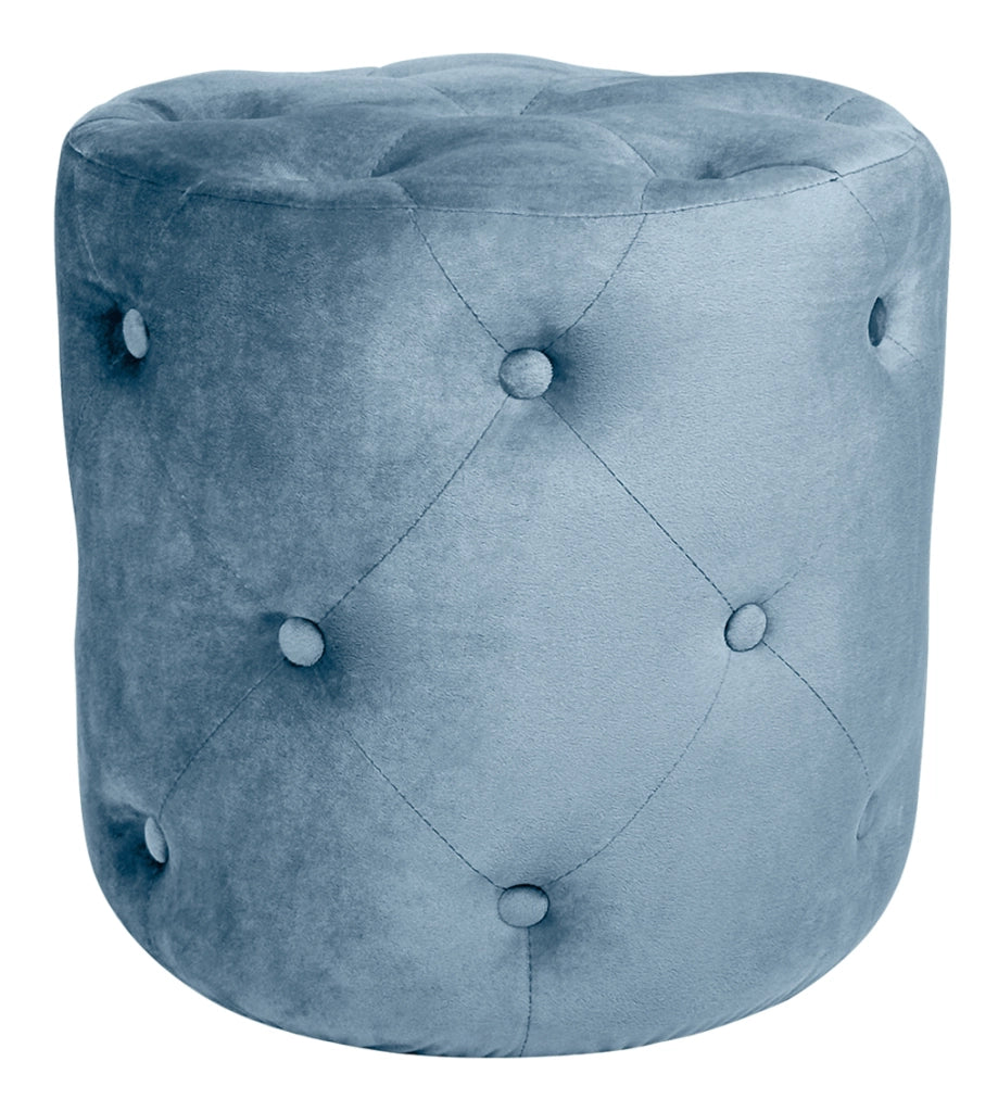 Pouf in velluto capitonné carta da zucchero, poggiapiedi - Honey - PO25HO