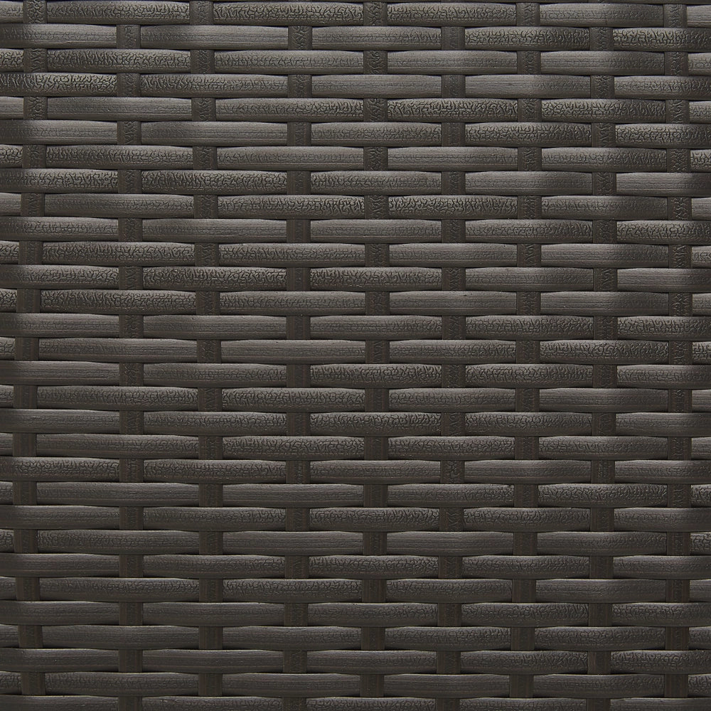 Cesta baule portaoggetti da esterno Marrone finto rattan Cuscino da giardino da giardino 155 x 75 cm