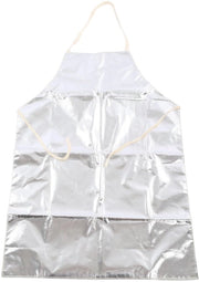 Schort di Lavoro Resistente al Calore 1000 °C, con Foglio di Alluminio, Cotone, Abbigliamento da Lavoro ad Alta Temperatura, Anti-Splatter, Resistente al Fuoco, per Cucina, Cucina, BBQ, Disegno, #011, #011
