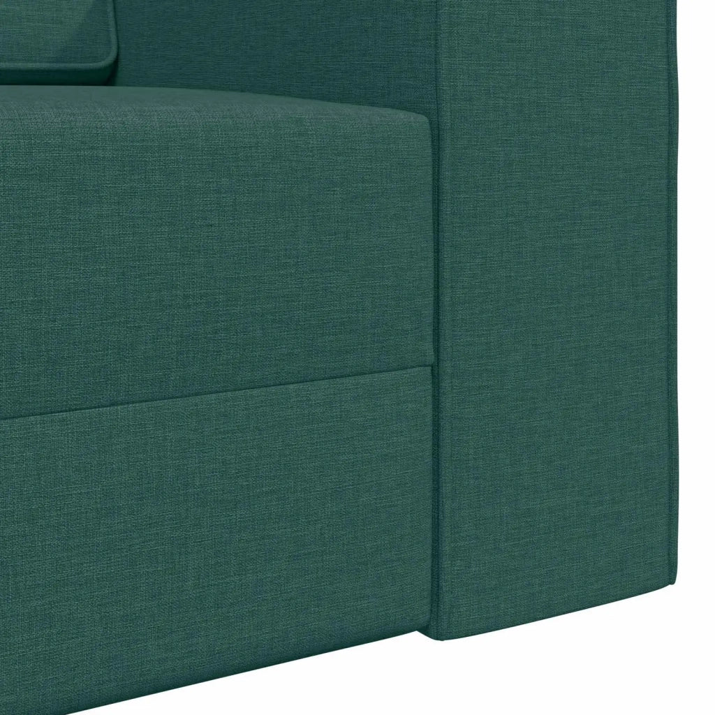 Divano letto | Sof¨¤ letto | Letto singolo Verde Scuro 245 x 78 x 77 cm Tessuto