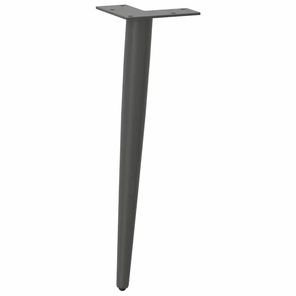 Gambe per Tavolino da Caffè Forma Conica 4 pz Antracite 30-31 cm Acciaio 4012510