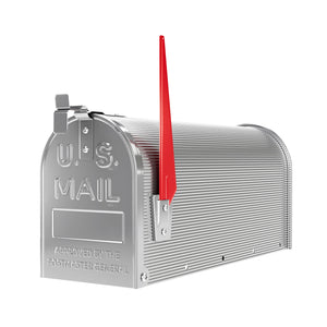 Cassetta postale americana in acciaio zincato grigio con materiale di montaggio