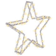 Decorazione natalizia a LED stella per interni ed esterni luci LED illuminazione in metallo bianco Simo accessorio di Natale