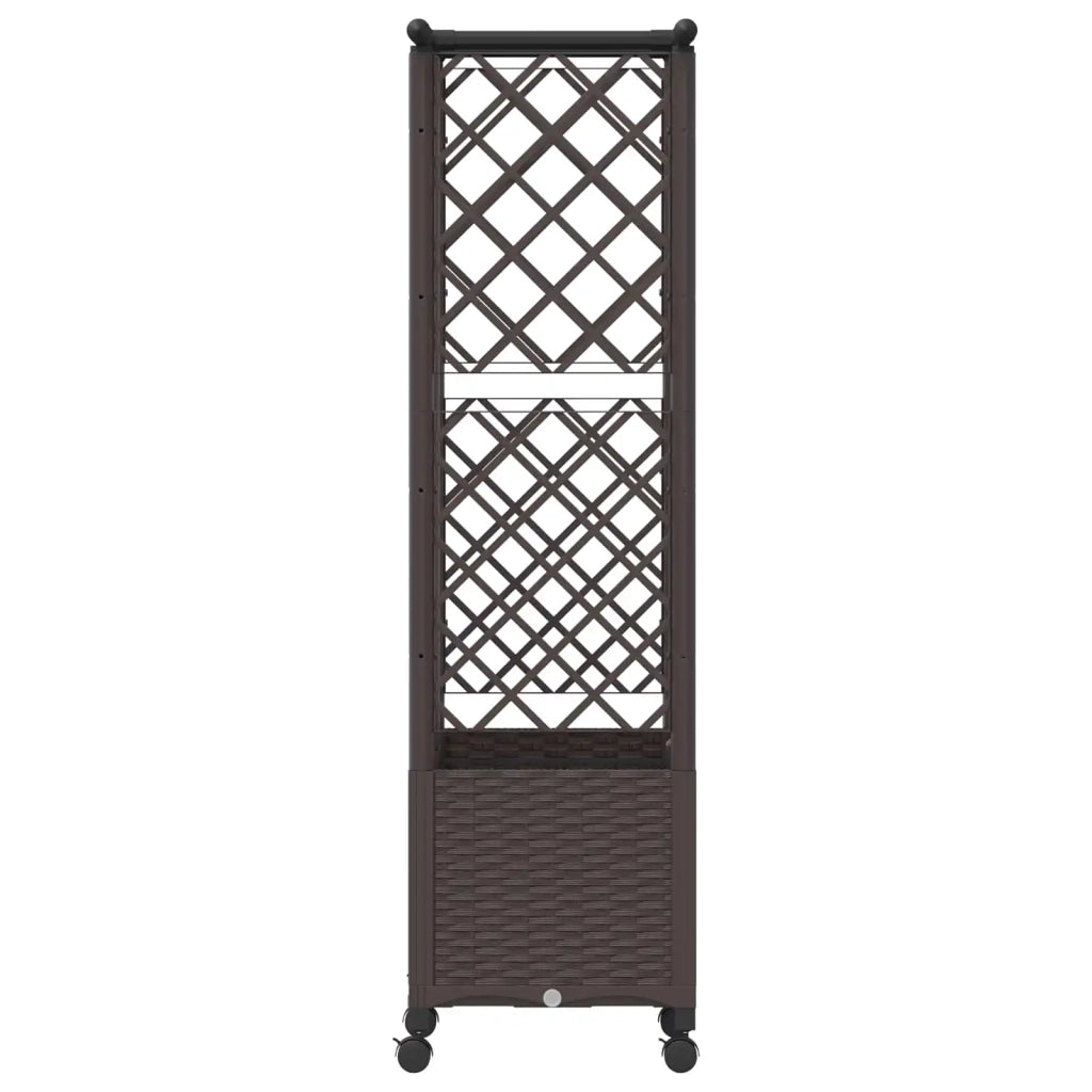 Letto Rialzato con Griglia e Tetto Marrone 124 x 40 x 142 cm PP 3423037