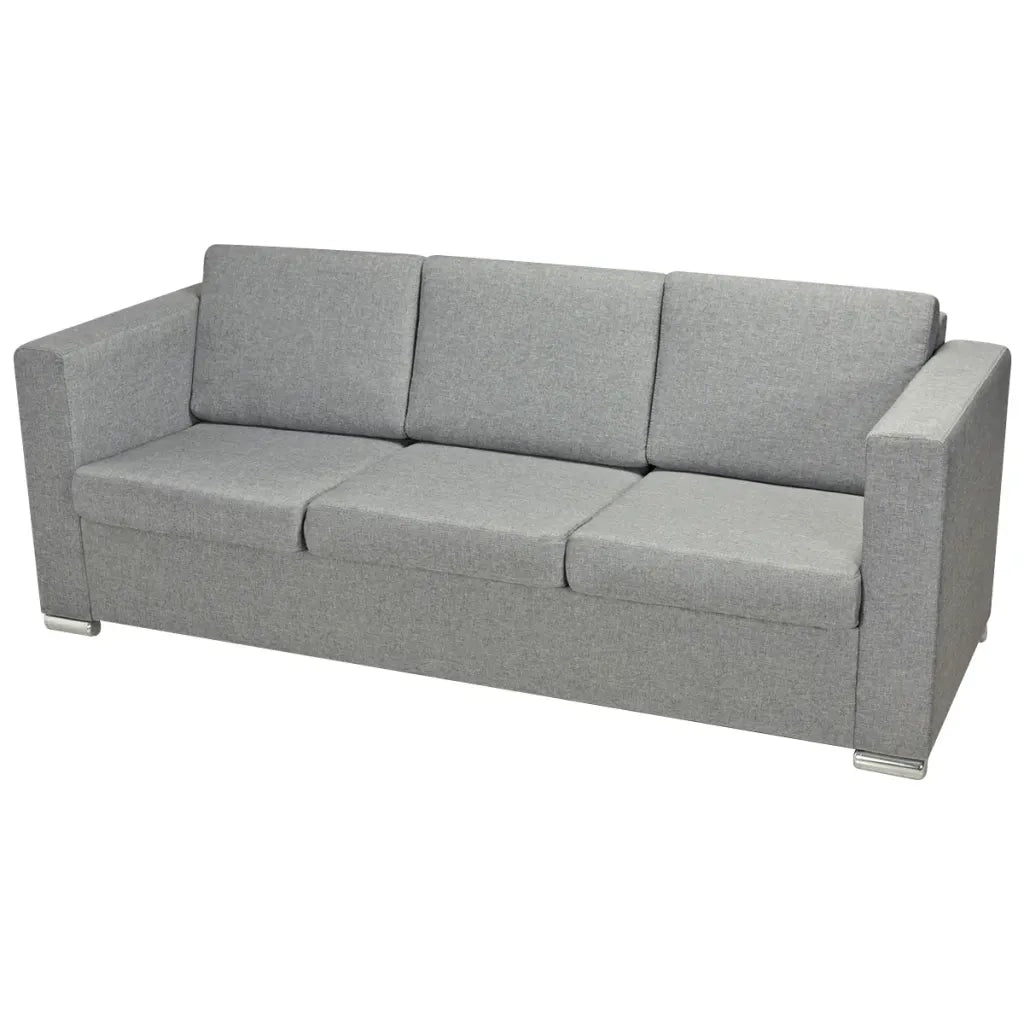 Divano a 3 Posti in Tessuto Grigio Chiaro 243581