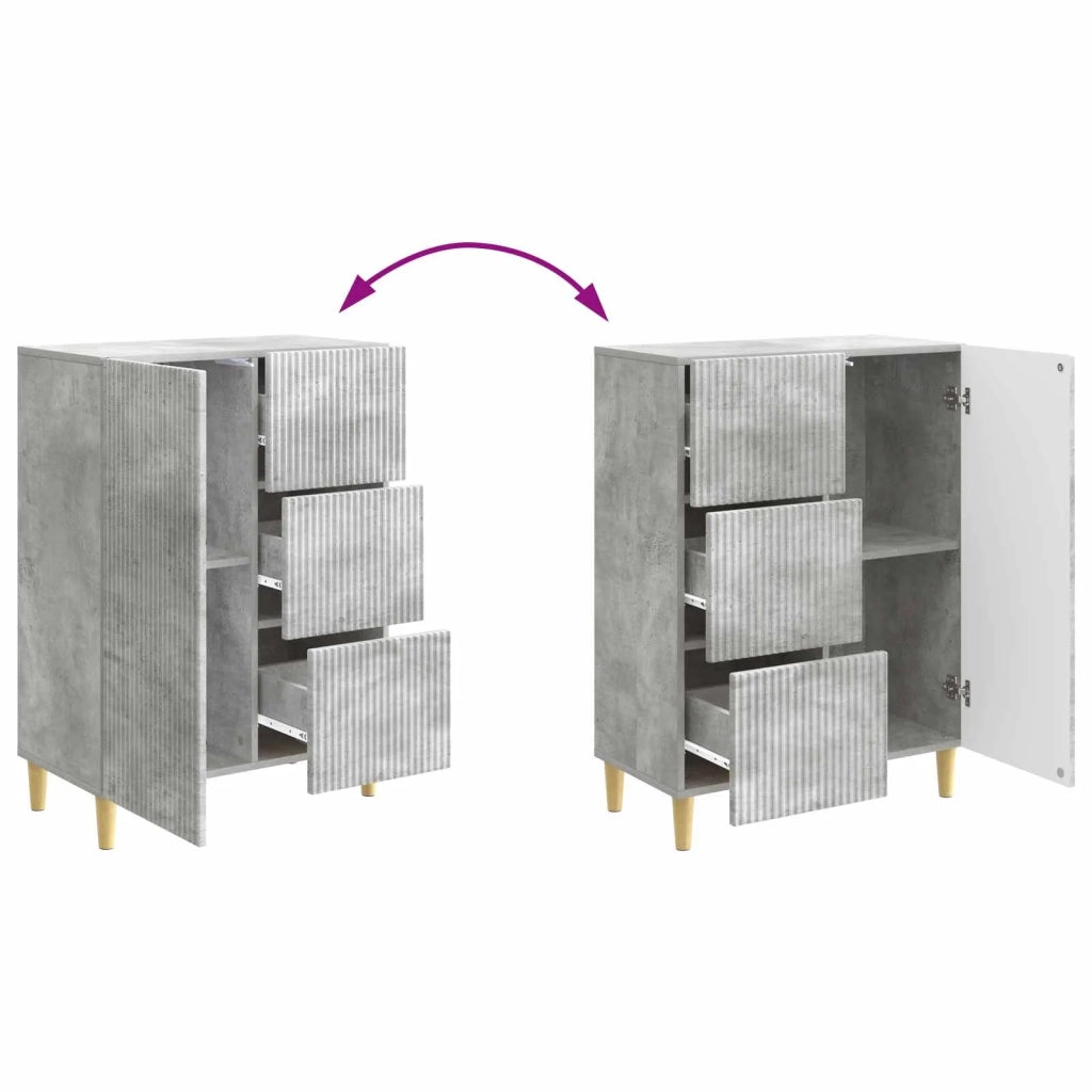 Credenza Grigio Cemento 66 x 34,5 x 90 cm Legno ingegnerizzato