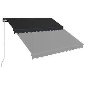 Tenda da Sole Retrattile Manuale con LED 300x250 cm Antracite cod mxl 51558