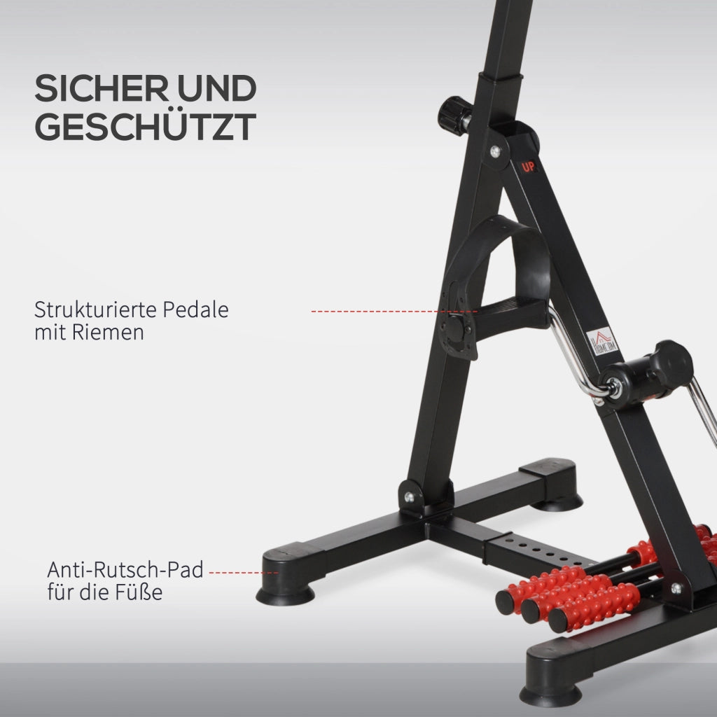 Pedaliera per Anziani Regolabile in Altezza e Lunghezza ¨C zephmum ¨C Mini Home Trainer con Display LCD e Cinghia di Fissaggio