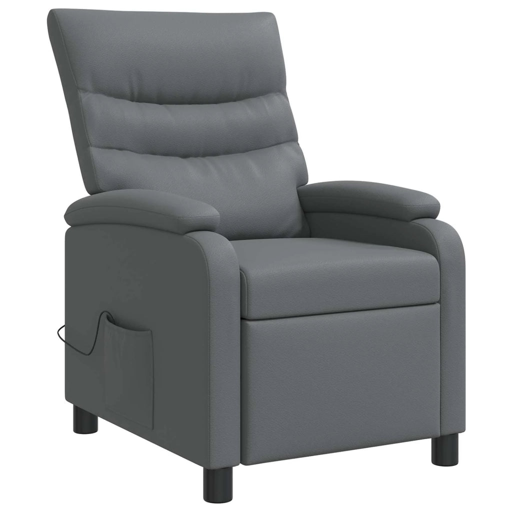 Divano Sedia-Poltrona Massaggiante Grigio Similpelle 831291
