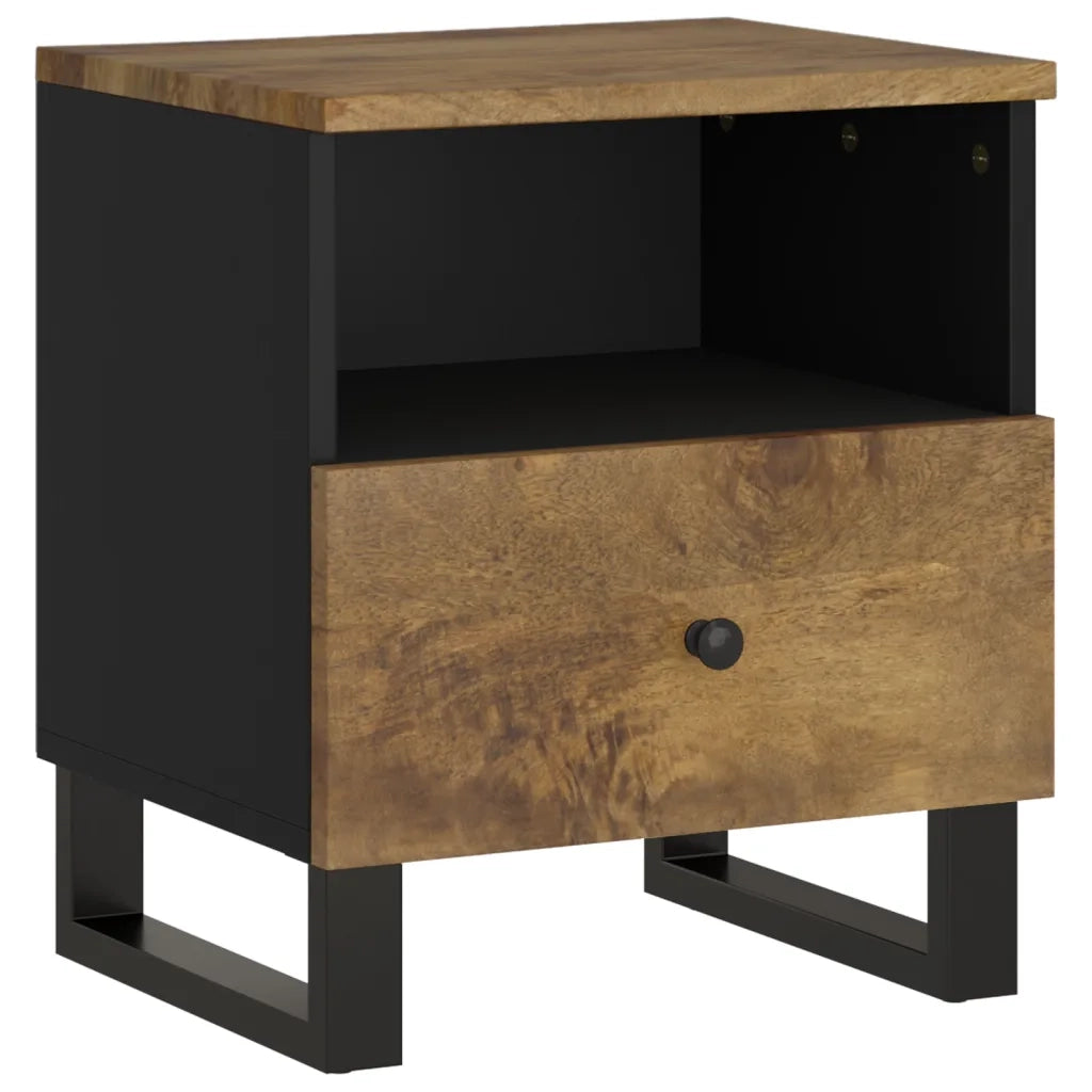 Comodino in Legno Massello di Mango e Legno Multistrato cod mxl 30186