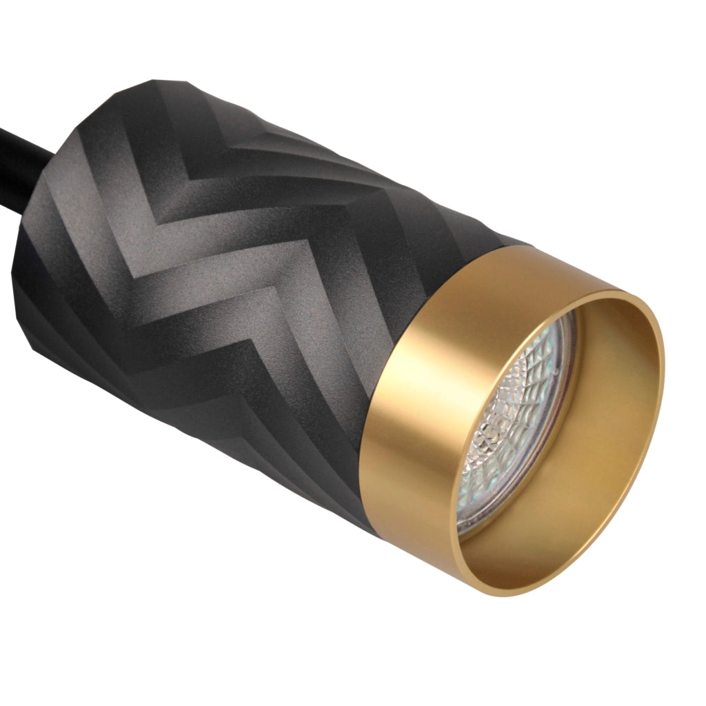 Faretto parete/soffitto 1 luce GU10 nero/oro Polux Arras