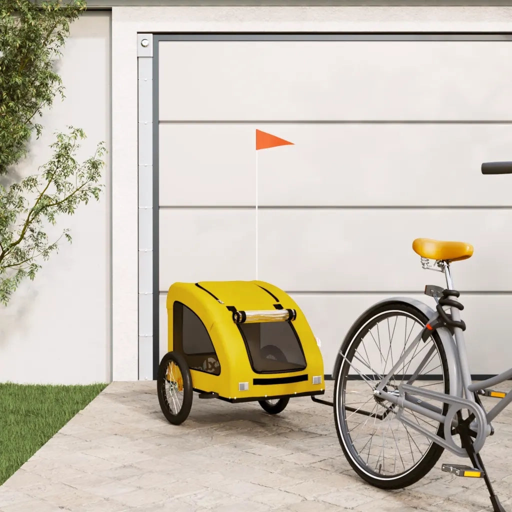 Rimorchio da Bici per Animali Giallo Oxford e Ferro CFW5696829