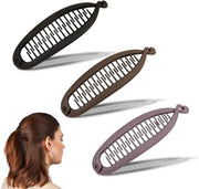 Set di clip per capelli da donna - 3 pezzi - 11,5 x 3,5 cm - Design pratico