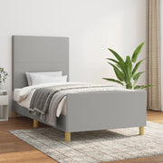 Giroletto senza Materasso Grigio Chiaro 90x190 cm Tessuto 3124855