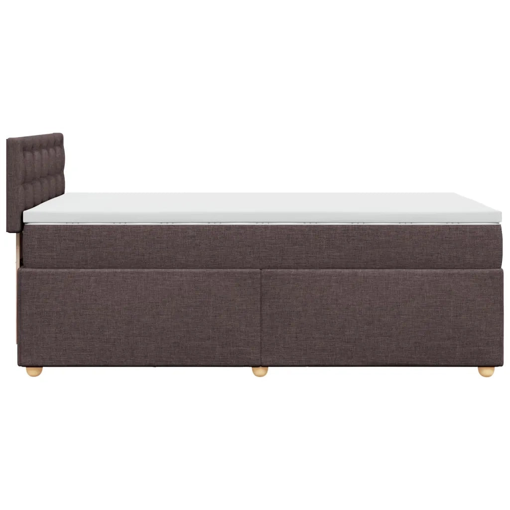Giroletto a Molle con Materasso Marrone Scuro 90x200 cm Tessuto 3288880