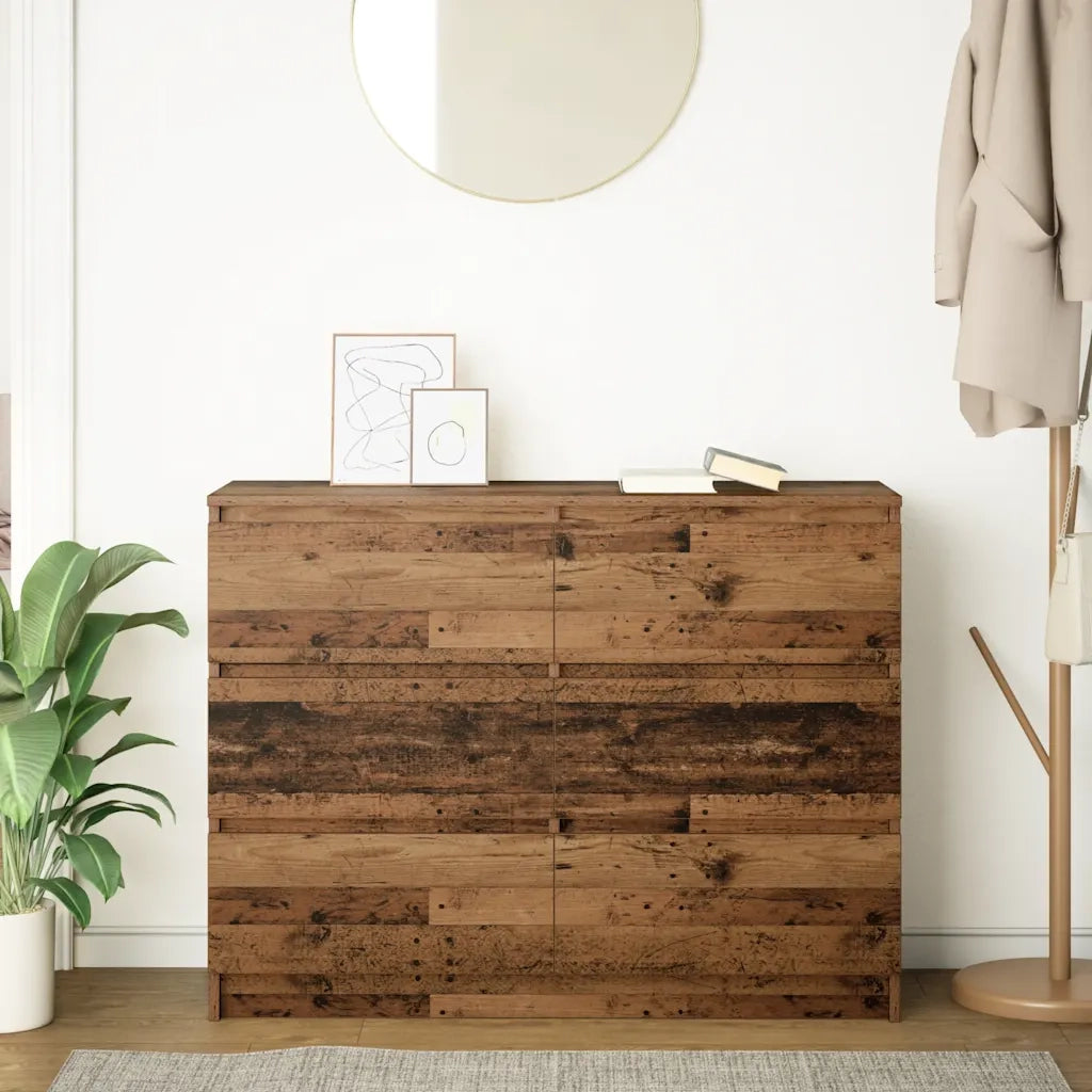 Credenza-Buffet-Armadio da cucina Legno Antico 100x35x76 cm in Legno Multistrato