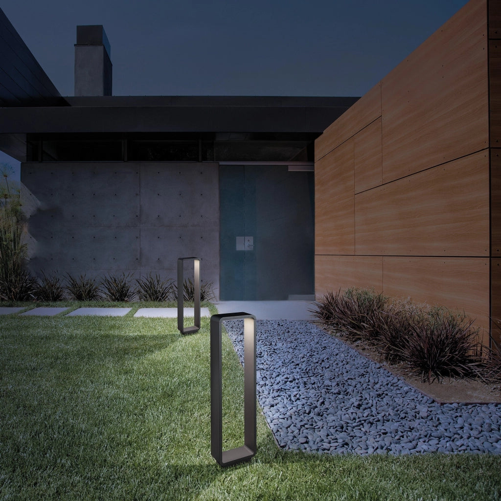 Stola Lampada a Paletto LED per Esterni 11W 3000K IP65 Design Moderno in Alluminio Verniciato Color Corten per Illuminazione di Percorsi e Giardini