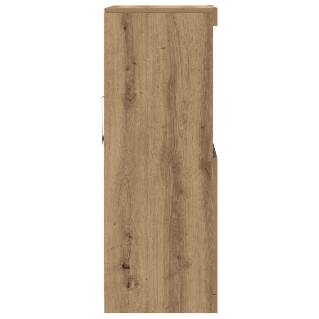 Mobile con luci LED Rovere Artigianale 60x37x100 cm