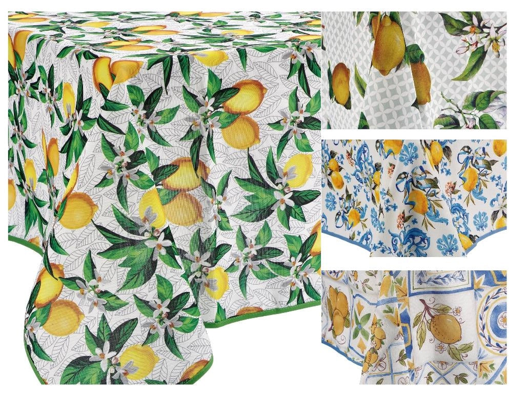 Tovaglia da Cucina Antimacchia Decoro Sicily 140 x 180 cm 4 Decori
