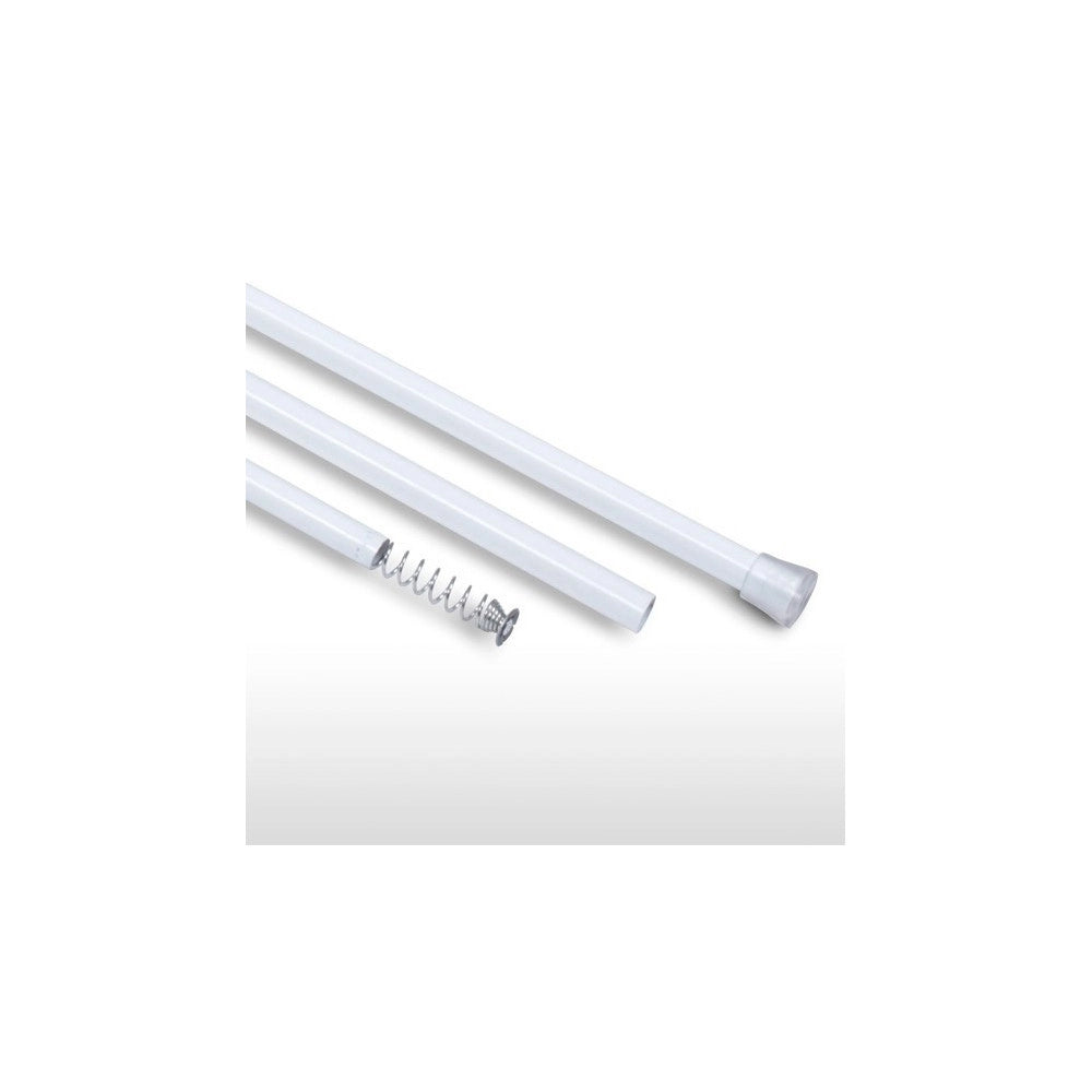 Trade Shop - Barra Telescopica Per Tenda Da Doccia 140 Cm Fino A 260 Cm Alluminio Bianco -