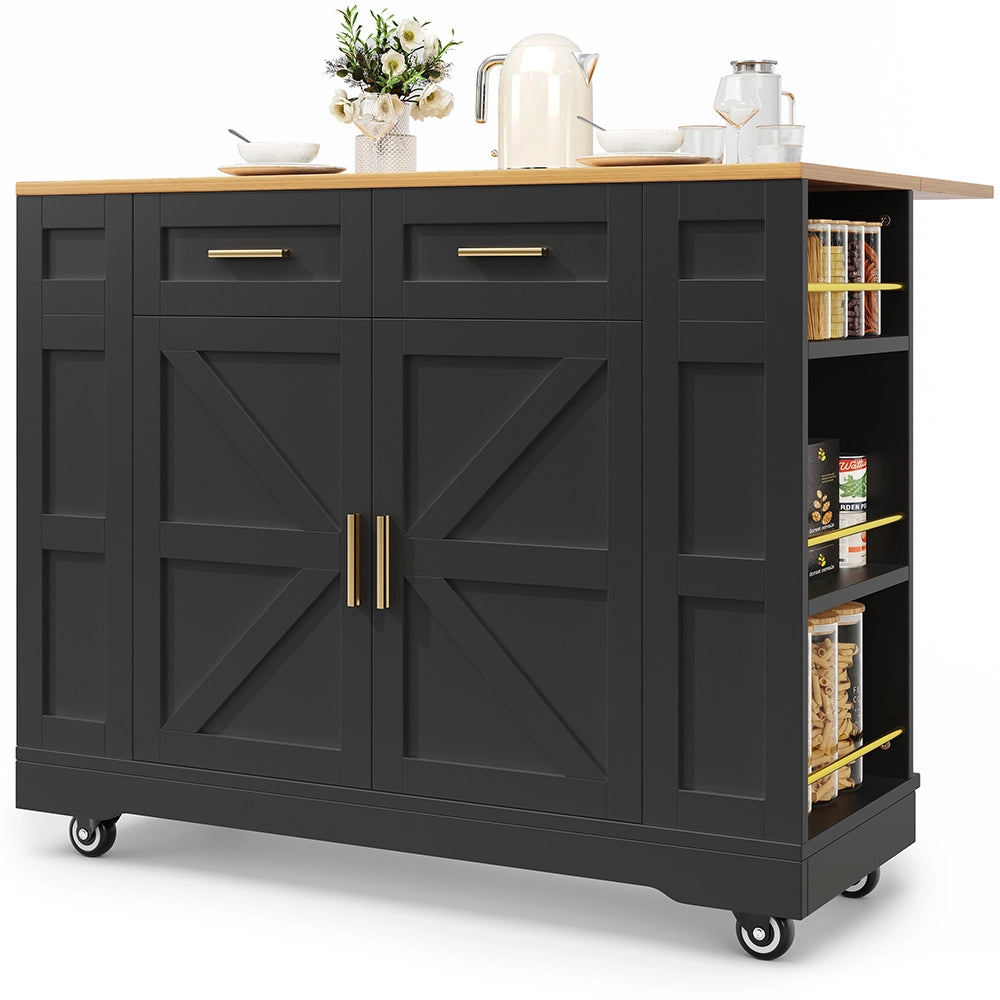 Isola cucina - Xylo - tavolo estensibile venatura legno nero