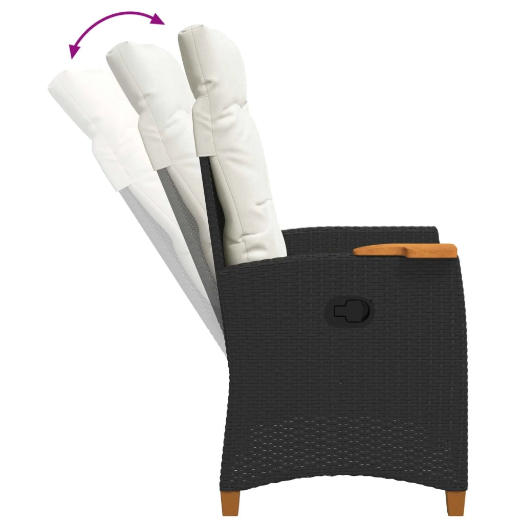 Divano Sedia-Poltrona reclinabile con tavolino polyrattan 321857