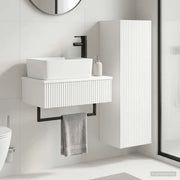 Set di mobili per il bagno 2 pz Bianco Lucido 3406107