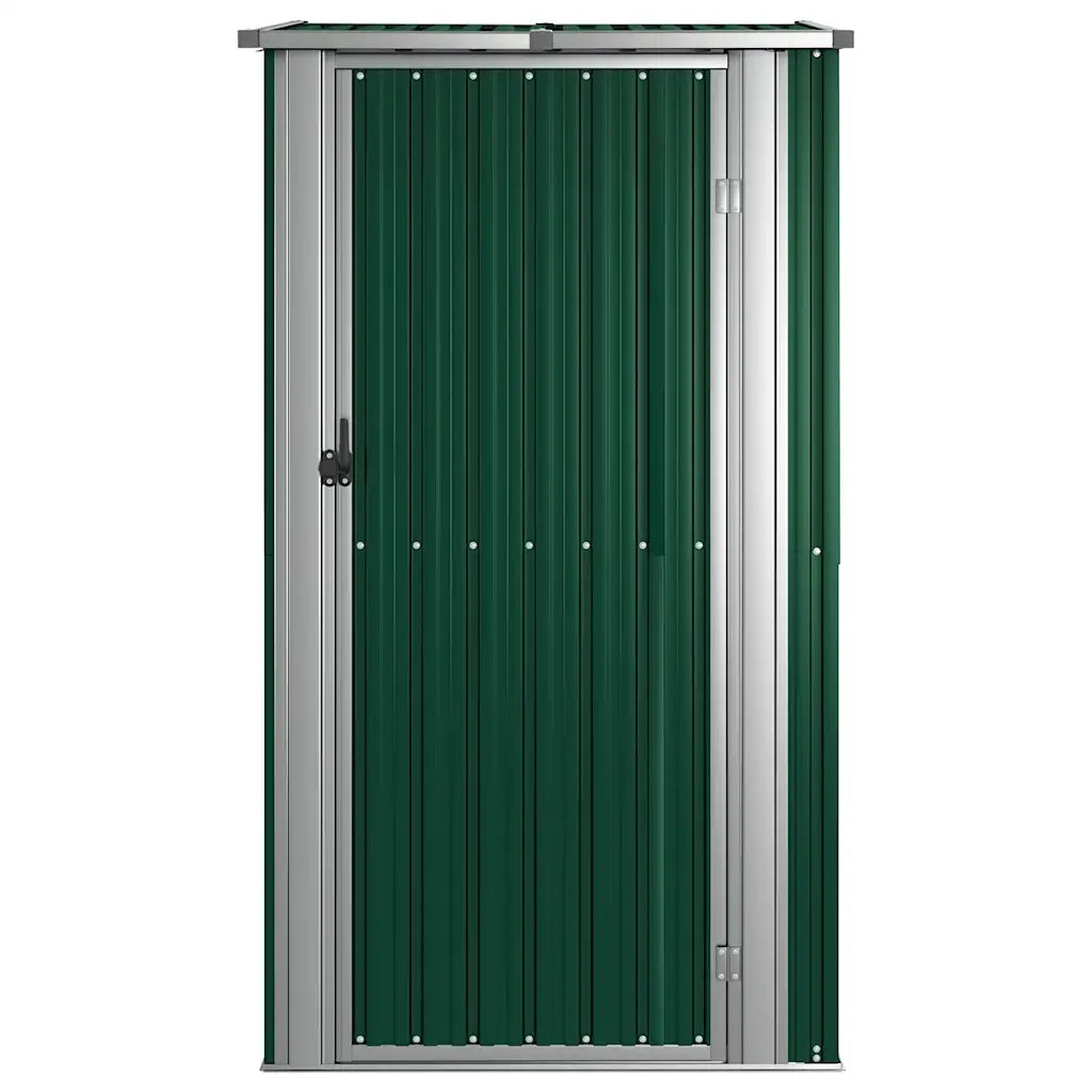 Casetta da giardino verde 118,5x97x209,5 cm in acciaio zincato 150899