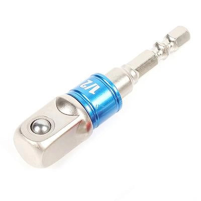 Set 3 Adattatori Per Bussola Trapano Avvitatore 1/4" 3/8" 1/2" Acciaio CRV 31488