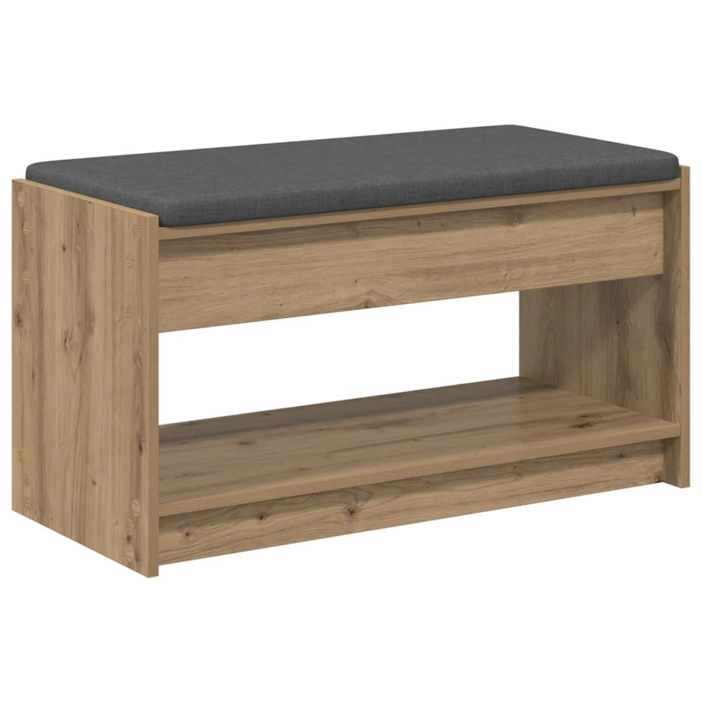 Panca per scarpe con cuscino Rovere Artigianale 83 x 38 x 45 cm 906201