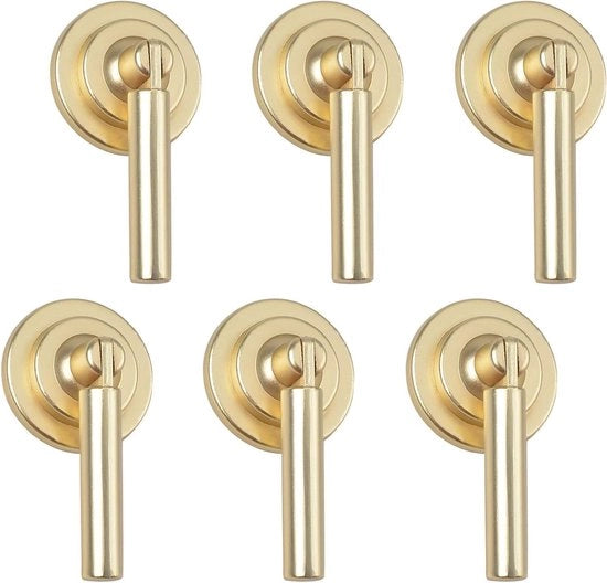 Set di 6 maniglie per finestre e porte in acciaio inox con finitura satinata, maniglie massicce con borchie in acciaio inox, per applicazioni su finestre, porte e cassetti.