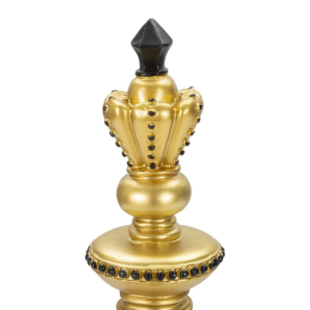Scultura Scacchi 11, Oro, Poliresina, 11x11x32,5 cm