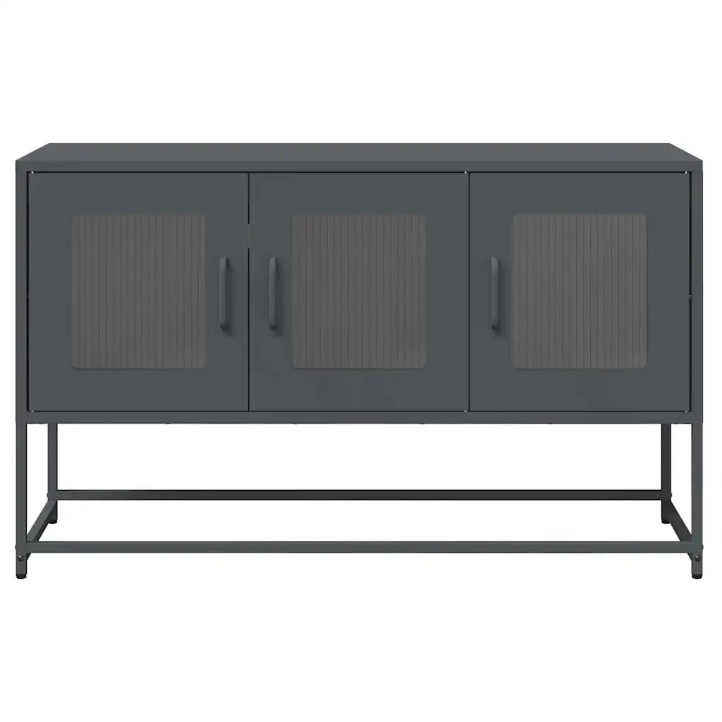 Mobile TV Antracite 100,5x39x60,5 cm Acciaio Laminato a Freddo 853340
