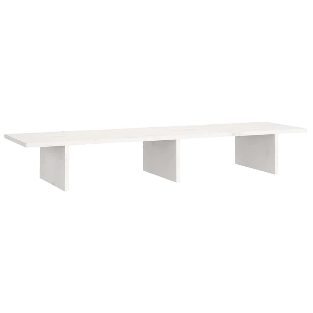 Supporto per monitor 100 x 27 x 15 cm in legno massello di pino bianco 02_0004443