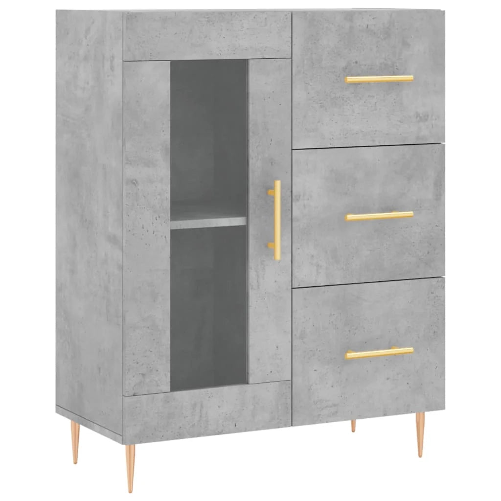 Buffet credenza cassettiera armadio mobile contenitore organizer cucina soggiorno salotto alto 69,5 x 34 x 180 cm legno ingegnerizzato grigio 02_0034602