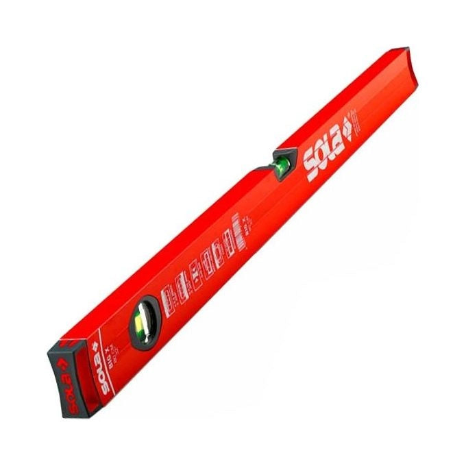 Sola BIG X 60 Livella in Alluminio 60 cm Libella SOLA FOCUS Lente di Ingrandimento Precisione 0,50 mm-m colore Rosso