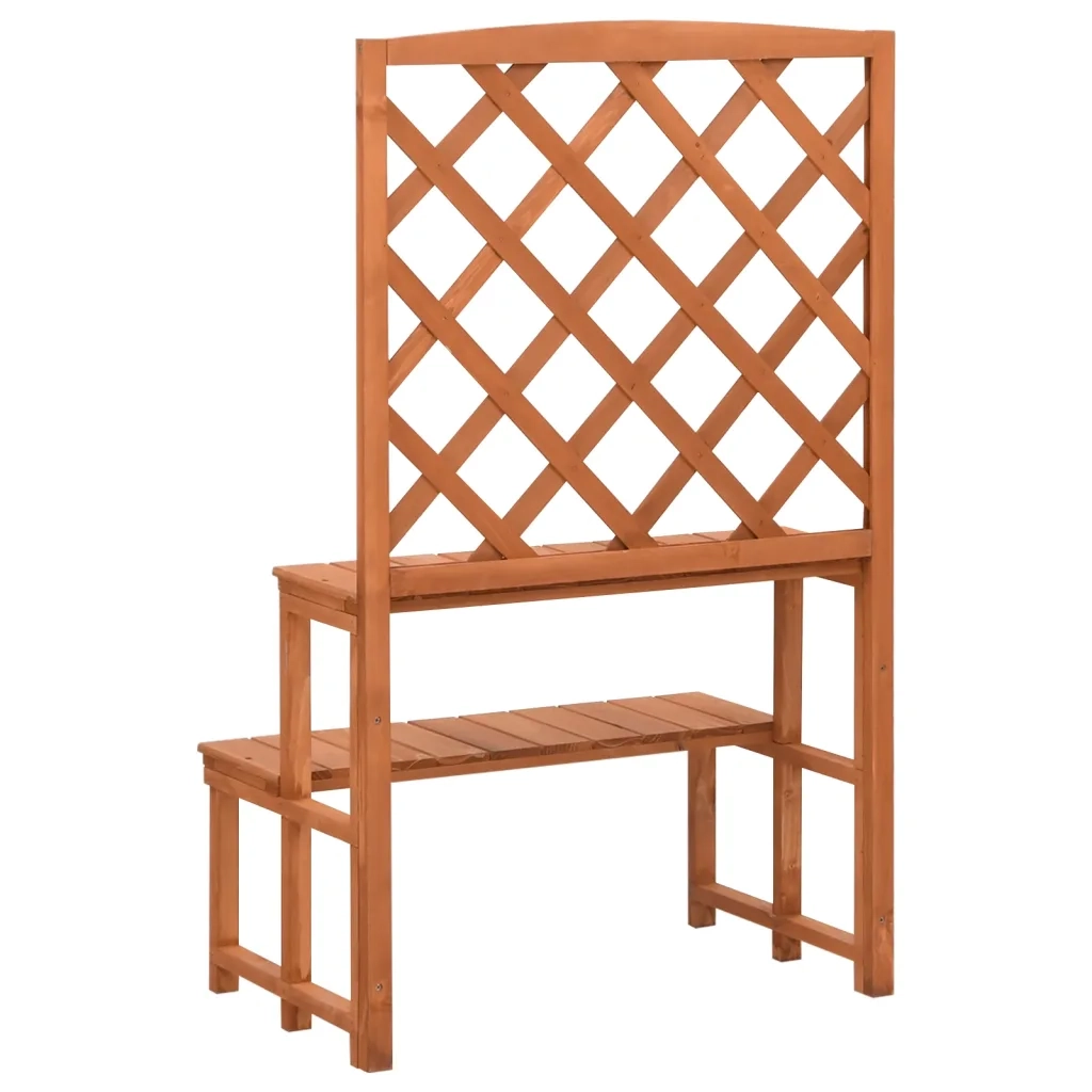 Fioriera con Traliccio 70x42x115cm Massello di Abete cod mxl 73768